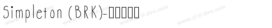 Simpleton (BRK)字体转换
